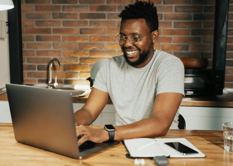 guy working on a laptop